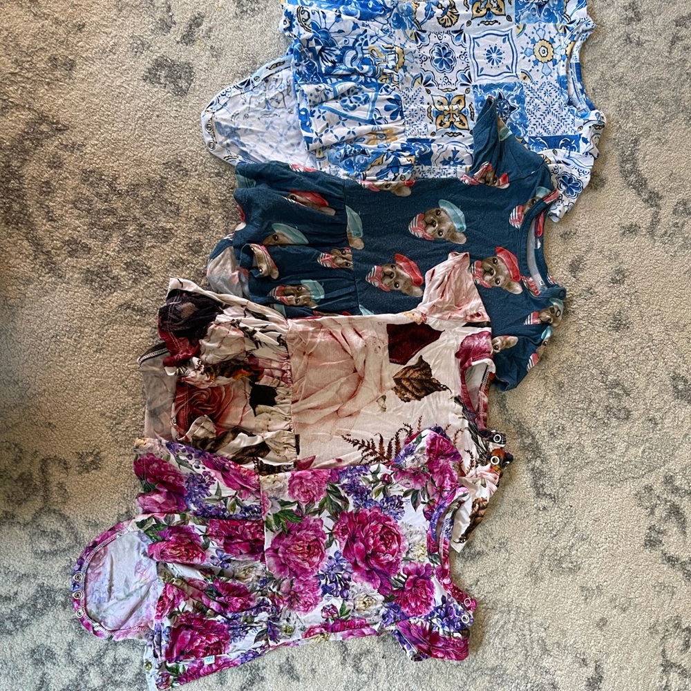 Posh Peanut twirl dresses size 6-12 month